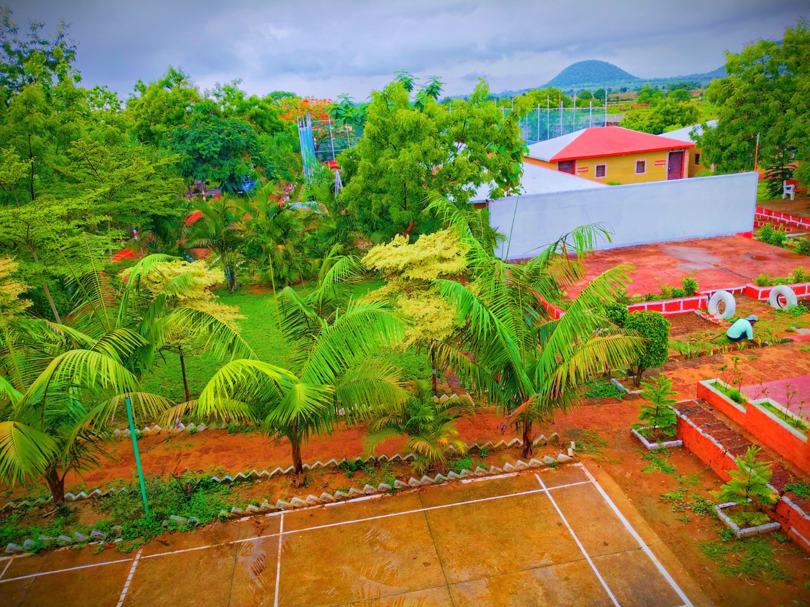 Open retreat grounds and lawns at Waldenwoods Eco Retreat Tangi Cuttack